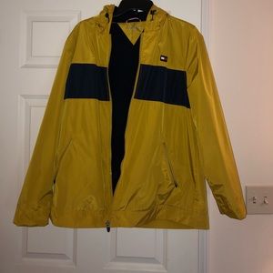 Mustard yellow Tommy Hilfiger rain jacket